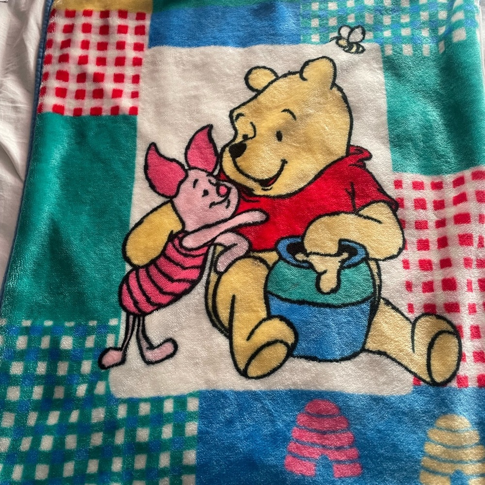 COPY - Vintage Winnie the Pooh Disney baby blanket